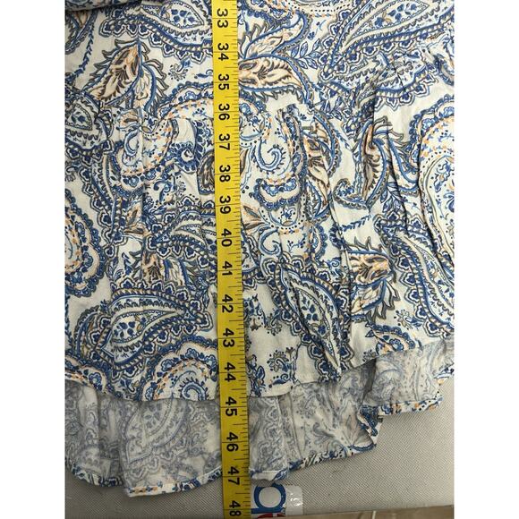 Lucky Brand Paisley Puff Sleeve Tiered Dress Size Small - Picture 8 of 9